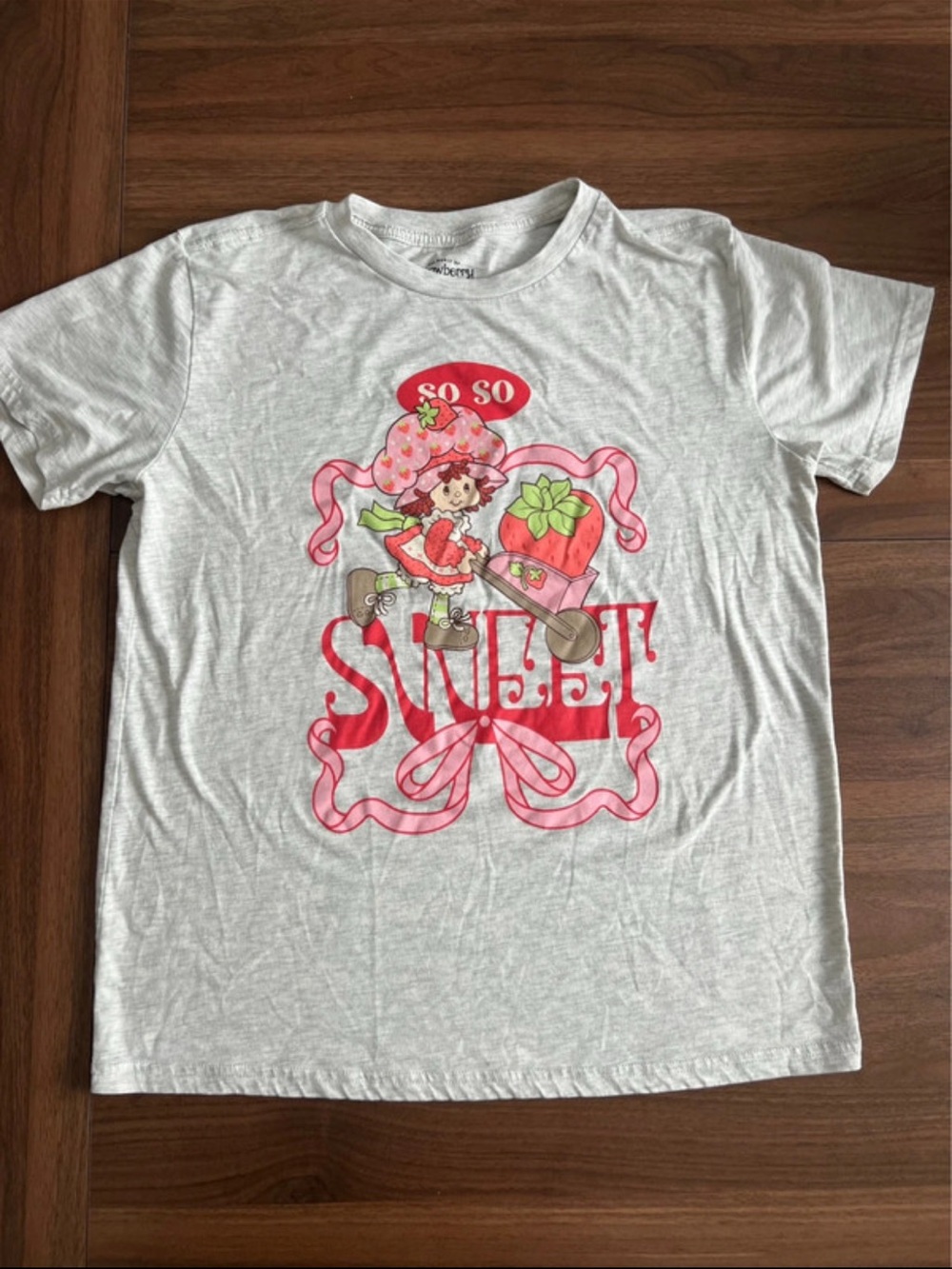 Girls White 'So So Sweet' Graphic Tee with Pink Artwork